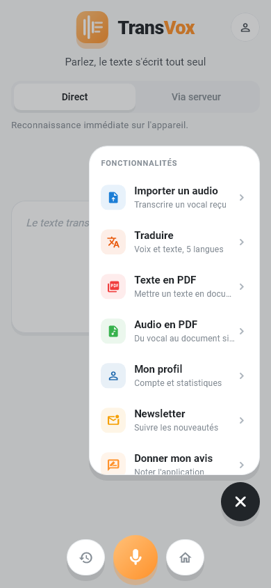 Fonctionnalités